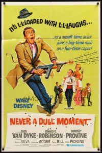 2d628 NEVER A DULL MOMENT style B 1sh '68 Disney, Dick Van Dyke, Edward G. Robinson, Provine
