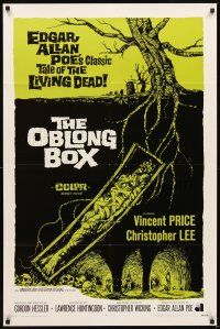 2d646 OBLONG BOX int'l 1sh '69 Vincent Price, Edgar Allan Poe's tale of living dead, horror art!