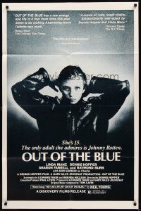 2d670 OUT OF THE BLUE 1sh '80 young punk Linda Manz, directed by Dennis Hopper!