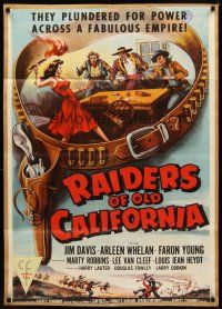 2d720 RAIDERS OF OLD CALIFORNIA 1sh '57 Jim Davis, Marty Robbins, Lee Van Cleef!