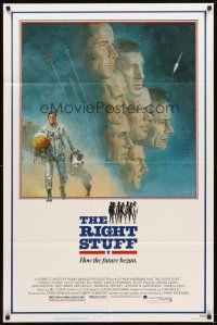 2d740 RIGHT STUFF 1sh '83 great Tom Jung montage art of the first NASA astronauts!