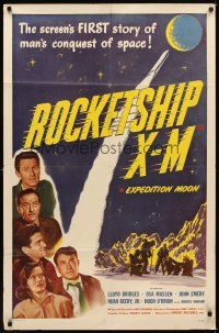 2d751 ROCKETSHIP X-M 1sh '50 Lloyd Bridges in the screen's FIRST story of man's conquest of space!