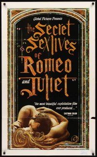 2d781 SECRET SEX LIVES OF ROMEO & JULIET 1sh '68 sexy version of Shakespeare's play!