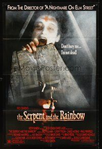 2d789 SERPENT & THE RAINBOW 1sh '88 directed by Wes Craven, don't bury me, I'm not dead!
