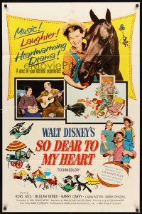 2d818 SO DEAR TO MY HEART 1sh R64 Walt Disney, Burl Ives, Beulah Bondi, Harrey Carey!