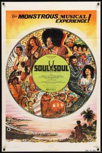 2d827 SOUL TO SOUL 1sh R74 great art of Tina Turner, Santana, & more by Musso!