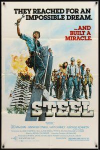2d841 STEEL 1sh '80 Steve Carver directed, Lee Majors, Jennifer O'Neill, Steel!