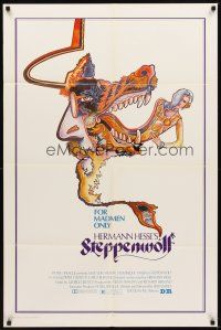 2d842 STEPPENWOLF 1sh '74 Max Von Sydow, for madmen only, really cool psychedelic artwork!