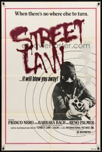 2d849 STREET LAW 1sh '80 Franco Nero, Barbara Bach, it will blow you away!