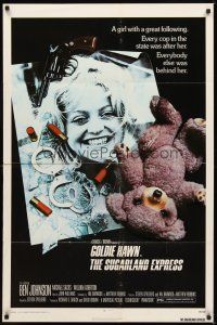 2d857 SUGARLAND EXPRESS 1sh '74 Steven Spielberg, every cop in the state is after Goldie Hawn!