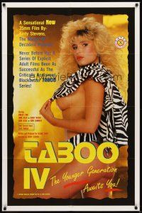 2d872 TABOO IV video/theatrical 1sh '84 Kirdy Stevens, sexy Ginger Lynn, Jamie Gillis!