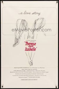 2d892 THERESE & ISABELLE 1sh '68 Radley Metzger, lesbian Essy Persson & Anna Gael!