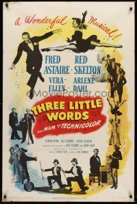 2d898 THREE LITTLE WORDS 1sh '50 art of Fred Astaire, Red Skelton & super sexy dancing Vera-Ellen!