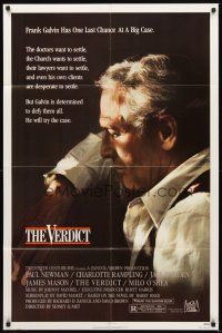 2d943 VERDICT 1sh '82 lawyer Paul Newman has one last chance, written by David Mamet!