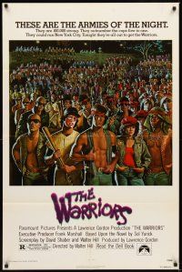 2d960 WARRIORS 1sh '79 Walter Hill, Jarvis artwork of the armies of the night!