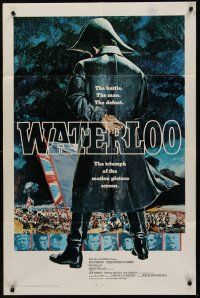 2d962 WATERLOO int'l 1sh '70 great artwork of Rod Steiger as Napoleon Bonaparte!