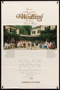 2d968 WEDDING teaser 1sh '78 Robert Altman, Carol Burnett, Mia Farrow, cast portrait!