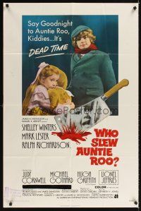 2d976 WHO SLEW AUNTIE ROO 1sh '71 mad Shelley Winters, say goodnight, it's dead time!