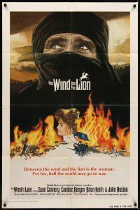 2d983 WIND & THE LION int'l 1sh '75 art of Sean Connery & Candice Bergen, directed by John Milius!