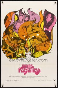 2d997 YOUNG PLAYTHINGS 1sh '72 Joseph Sarno directed, sexy Christina Lindberg, many topless women!