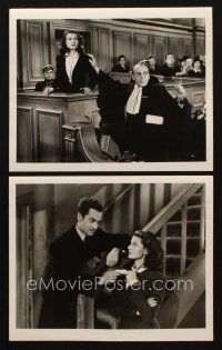 2e725 LADY IN QUESTION 2 8x10 stills '40 famous scene of Rita Hayworth at trial & w/ Eddie Norris!