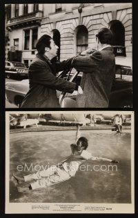 2e731 MIDNIGHT COWBOY 2 8x10 stills '69 Dustin Hoffman in street & falling in pool, Schlesinger