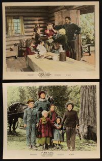 2e238 ALL MINE TO GIVE 2 color 8x10 stills '57 Glynis Johns, Cameron Mitchell & children!