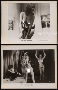 2e677 MY BODY HUNGERS 3 8x10 stills '67 Joe Sarno, great images of sexy naked women!