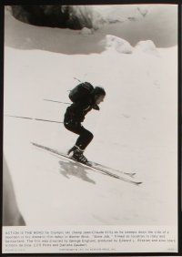 2e515 SNOW JOB 7 7.5x9.5 stills '72 Jean-Claude Killy is a thief on skis after $240,000!