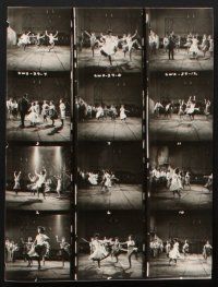 2e474 WEST SIDE STORY 8 7.5x9.75 contact sheets '61 Rita Moreno, Sharks & Jets, school dance, more!