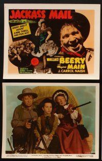 2e200 JACKASS MAIL 7 color 8x10 stills '42 Wallace Beery, Darryl Hickman, includes title card!