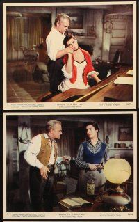 2e127 TRIBUTE TO A BAD MAN 12 color 8x10 stills '56 cowboy James Cagney, pretty Irene Papas!