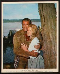 2e070 HOW THE WEST WAS WON 16 color English FOH LCs '62 James Stewart, Carroll Baker, Gregory Peck