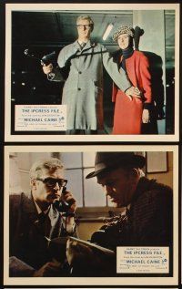 2e093 IPCRESS FILE 8 color English FOH LCs '65 several great Michael Caine images as Harry Palmer!