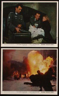 2e103 WHERE EAGLES DARE 3 color English FOH LCs '68 Clint Eastwood, Richard Burton, Mary Ure, WWII!