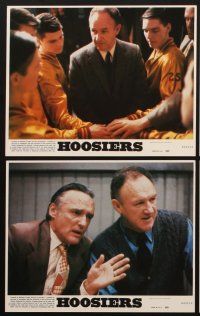 2e154 HOOSIERS 8 8x10 mini LCs '86 best basketball movie ever, Gene Hackman, Dennis Hopper!