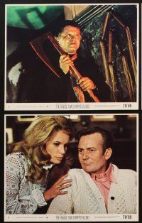 2e157 HOUSE THAT DRIPPED BLOOD 8 8x10 mini LCs '71 includes cool art card with poster image!