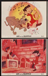 2e178 JACK & THE BEANSTALK 8 8x10 mini LCs '76 cool cartoon art of classic fairy tale!