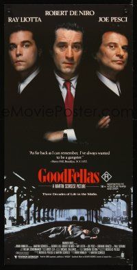 2f005 GOODFELLAS Aust daybill '90 Robert De Niro, Joe Pesci, Ray Liotta, Martin Scorsese classic!