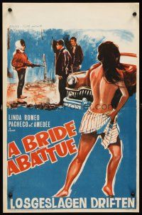 2f234 A BRIDE ABATTUE Belgian '59 Linda Romeo, art of nearly naked girl & roadside robbery!