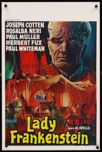 2f262 LADY FRANKENSTEIN Belgian '74 La figlia di Frankenstein, sexy Italian horror art!