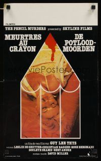 2f279 PENCIL MURDERS Belgian '82 De Potloodmoorden, gruesome image!