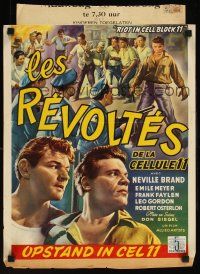 2f287 RIOT IN CELL BLOCK 11 Belgian '55 directed by Don Siegel, Sam Peckinpah, 4,000 caged humans!