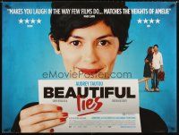2f667 BEAUTIFUL LIES DS British quad '10 huge image of pretty Audrey Tautou!