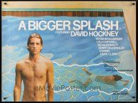 2f669 BIGGER SPLASH British quad '74 Peter Schlesinger by pool, classic gay documentary!