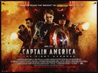 2f675 CAPTAIN AMERICA: THE FIRST AVENGER DS British quad '11 Chris Evans in title role!