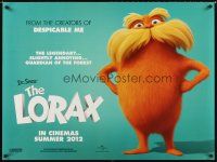 2f691 DR. SEUSS' THE LORAX advance DS British quad '12 great image of title character!