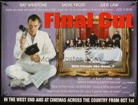 2f694 FINAL CUT advance British quad '98 Ray Winstone, Sadie Frost, Jude Law w/camera!