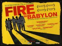 2f695 FIRE IN BABYLON DS British quad '10 they brought the world to its knees, cricket documentary!