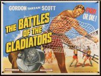 2f701 GLADIATOR OF ROME British quad '62 Scott, Il Gladiatore di Roma, art of fight to the death!